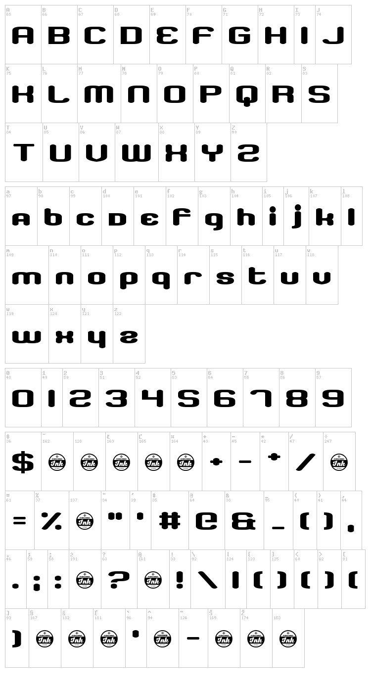Dissolved Exchange font map